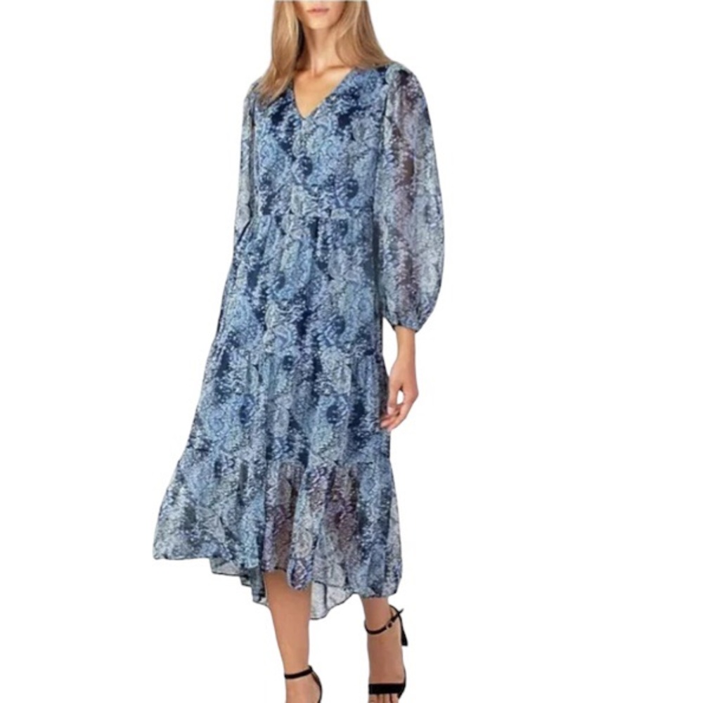 NWT Joie long sleeved printed maxi dress XXL